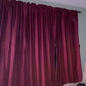 Burgundy curtains